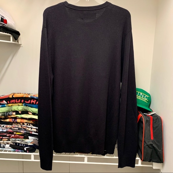 Mens Penguin Munsingwear Sweater Long Sleeve Crewneck Black Heavy Knit XL - Picture 5 of 7